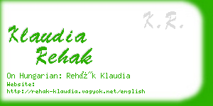 klaudia rehak business card